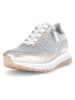 Gabor Leder-Sneakers in Silber/ Beige