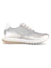 Gabor Leder-Sneakers in Silber/ Beige