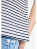 Cecil Shirt in Weiß/ Dunkelblau