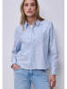 Street One Bluse in Hellblau/ Weiß