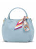 Florence Bags Skórzana torebka "Wesa" w kolorze błękitnym - 33 x 20 x 16 cm
