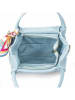 Florence Bags Skórzana torebka "Wesa" w kolorze błękitnym - 33 x 20 x 16 cm