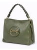 Florence Bags Leren handtas "Hoppo" kaki - (B)32 x (H)26 x (D)11 cm
