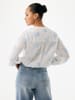 Mexx Blouse wit/lichtblauw