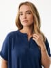 Mexx Plisseebluse in Dunkelblau