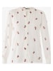 Mexx Bluse ''Embroidery'' in Weiß/ Braun