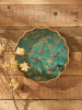 BELLA MAISON Dekotablett "Van Gogh" in Türkis/ Weiß - Ø 34 cm 