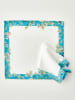 BELLA MAISON Serviette "Van Gogh" in Weiß/ Türkis - (L)40 x (B)40 cm