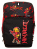 LEGO 2-delige schooltasset "LEGO NINJAGO" zwart/rood - (B)42 x (H)25 x (D)22 cm