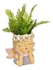 G. Wurm Vase "Mädchen mit Flügeln" in Beige/ Lila - (B)20 x (H)19 x (T)12 cm
