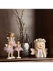 G. Wurm Vase "Mädchen mit Flügeln" in Beige/ Lila - (B)20 x (H)19 x (T)12 cm