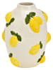 G. Wurm Vaas "Lemon" geel/wit - (H)15 x Ø 12 cm