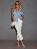 Milan Kiss Jeansbluse in Hellblau
