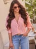 Milan Kiss Hemd in Pink/ Creme