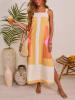 Milan Kiss Kleid in Weiß/ Orange/ Rosa