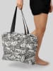 Brunotti Boodschappentas "Toundra" zwart/wit - (B)55 x (H)40 x (D)3,5 cm