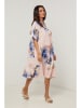 Le Monde du Lin Leinen-Kleid in Hellrosa/ Blau