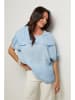 Le Monde du Lin Leinen-Bluse in Hellblau
