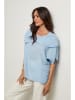 Le Monde du Lin Linnen blouse lichtblauw