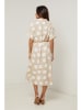 Le Monde du Lin Linnen jurk beige/wit