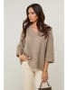 Le Monde du Lin Leinen-Bluse in Taupe