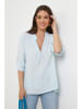Le Monde du Lin Leinen-Bluse in Hellblau