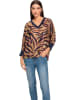 Heine Bluse in Beige/ Dunkelblau