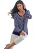 Heine Vest donkerblauw/wit