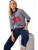 Heine Sweatshirt in Dunkelblau/ Weiß