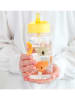a little lovely company Drinkfles "Animal friends" geel - 450 ml