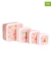 a little lovely company 4er-Set: Lunchboxen "Butterflies" in Rosa