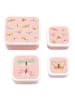 a little lovely company 4er-Set: Lunchboxen "Butterflies" in Rosa