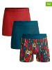Muchachomalo 3er-Set: Boxershorts in Dunkelblau/ Rot