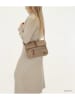 Beagles Leren schoudertas "Brunete" beige - (B)27 x (H)23 x (D)7 cm