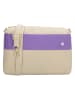 Beagles Schoudertas "Nova" beige/paars - (B)27 x (H)19 x (D)8,5 cm
