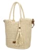 Beagles Henkeltasche "Lanzarote" in Beige - (B)35 x (H)26 x (T)11 cm