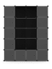 IDOMYA Essentials Multifunktionsschrank in Schwarz - (B)143 x (H)178 x (T)36 cm