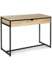 IDOMYA Essentials Schreibtisch "Memphis" in Hellbraun/ Schwarz - (B)110 x (H)75 x (T)50 cm