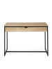 IDOMYA Essentials Schreibtisch "Memphis" in Hellbraun/ Schwarz - (B)110 x (H)75 x (T)50 cm