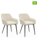 IDOMYA Factory 2er-Set: Esszimmerstühle "Ariana" in Creme - (B)51 x (H)76 x (T)56 cm
