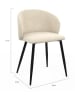 IDOMYA Factory 4-delige set: eetkamerstoelen "Léona" crème/zwart - (B)53 x (H)71 x (D)51 cm