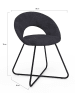 IDOMYA Factory Krzesła (2 szt.) "Malone" w kolorze antracytowym do jadalni - 60 x 79 x 50 cm