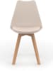 IDOMYA Factory 4-delige set: stoelen "Nordia" crème/lichtbruin - (B)51 x (H)79,5 x (D)46 cm