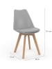 IDOMYA Factory 6-delige set: eetkamerstoelen "Nordia" meerkleurig - (B)46 x (H)79,5 x (D)51 cm