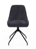 IDOMYA Factory 2-delige set: eetkamerstoelen "Olivia" antraciet - (B)47,5 x (H)79 x (D)54 cm