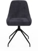 IDOMYA Factory 4-delige set: stoelen "Olivia" antraciet/zwart - (B)54 x (H)79 x (D)47,5 cm