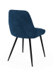 IDOMYA Factory 2-delige set: eetkamerstoelen "Olivia" blauw - (B)47,5 x (H)79 x (D)54 cm