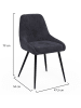 IDOMYA Factory 4er-Set: Stühle "Olivia" in Anthrazit/ Schwarz - (B)54 x (H)79 x (T)47,5 cm