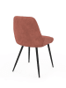 IDOMYA Factory 2-delige set: eetkamerstoelen "Olivia" terrakotta - (B)47,5 x (H)79 x (D)54 cm