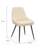 IDOMYA Factory 4-delige set: stoelen "Ornella" crème/zwart - (B)54 x (H)79 x (D)47,5 cm